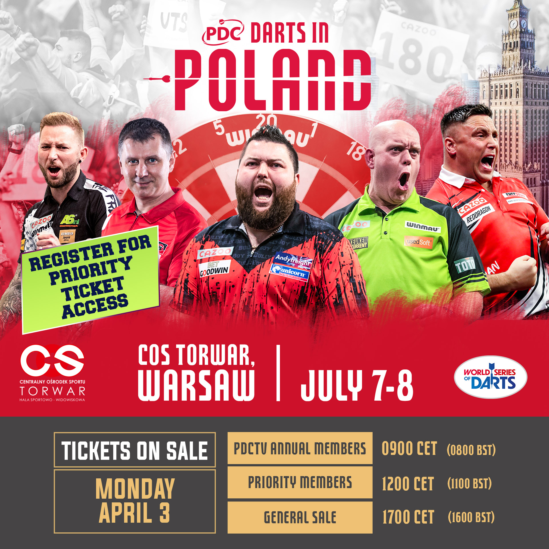 2023 Poland Darts Masters ticket information confirmed PDC